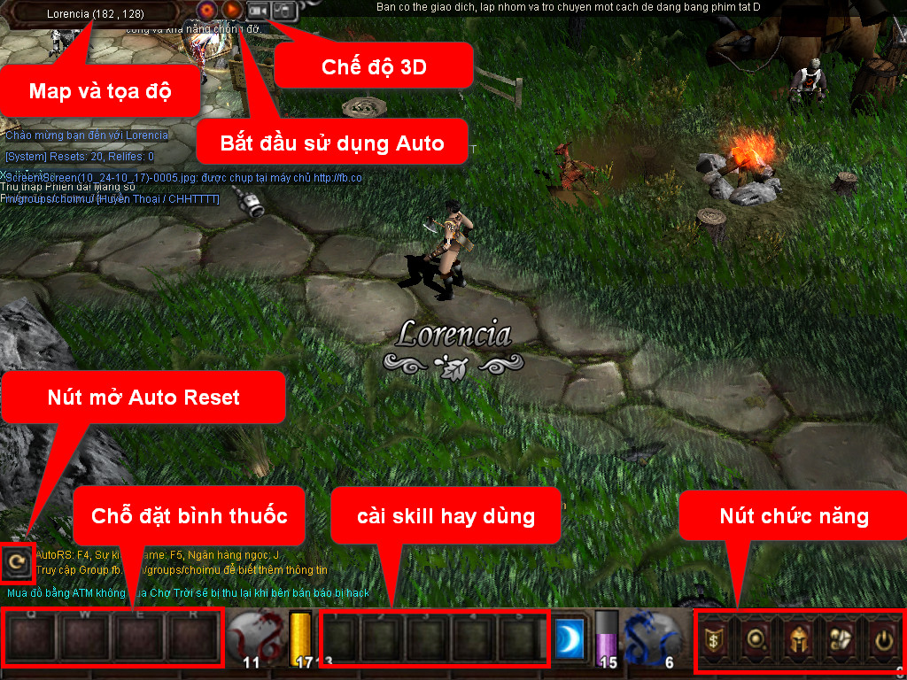 Chức năng chính của Game MU Thái Dương